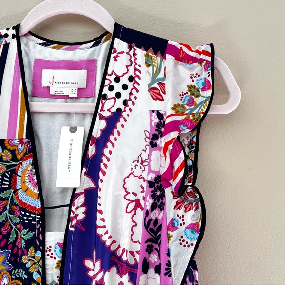 NWT Anthropologie Ruffled Patchwork Midi Dress - Picture 4 of 10